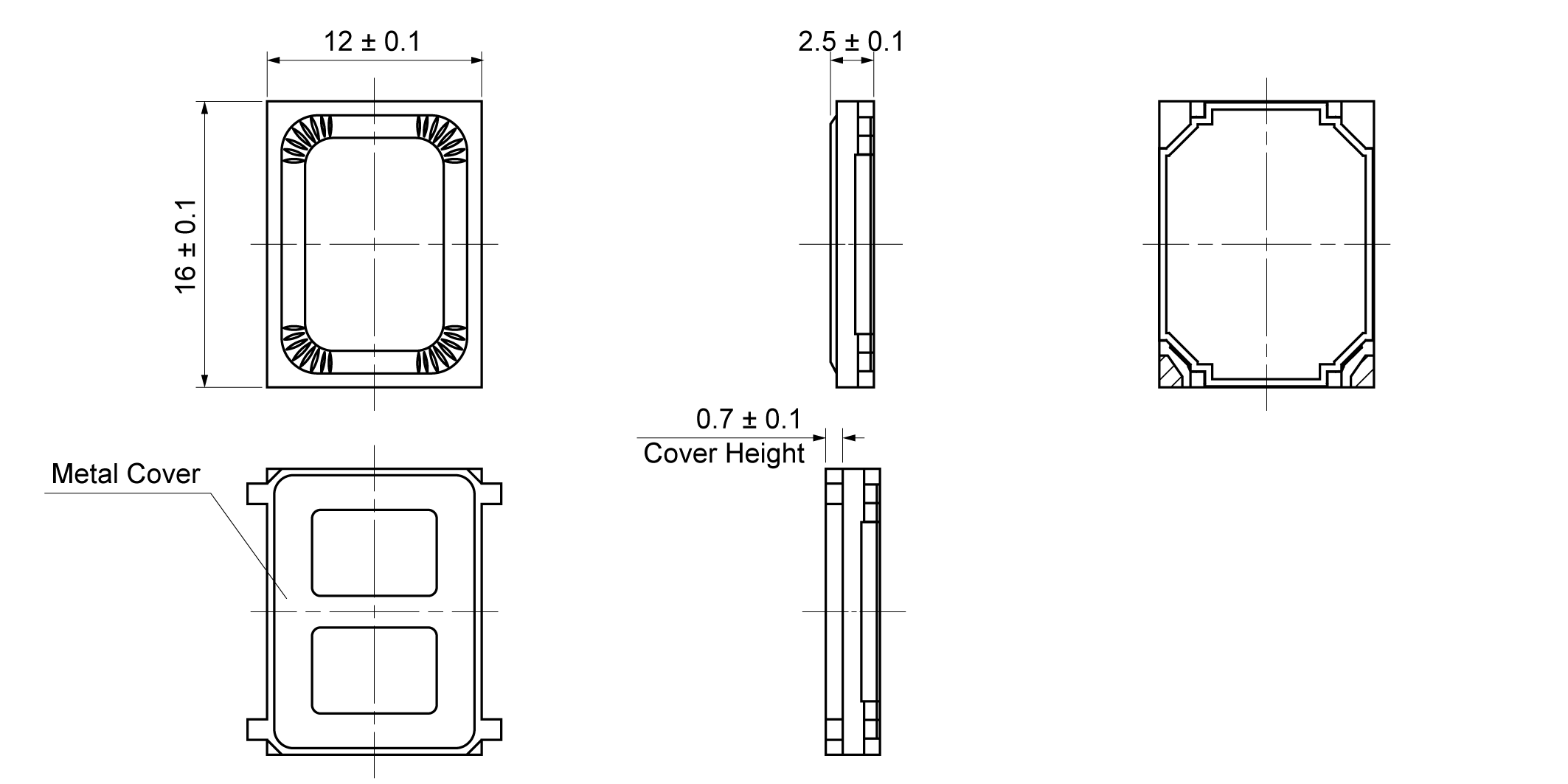 OSR1612E-3.2M1.0W7A Mechanical Drawing